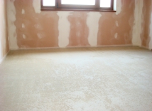 Floor with anhydrite screeds
