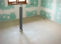 Floor with anhydrite screeds